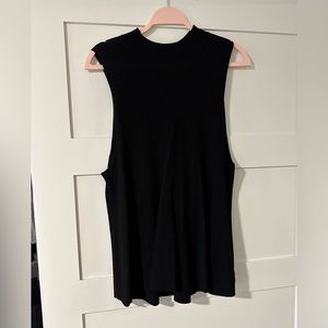 LOFT BLACK COWL NECK TANK